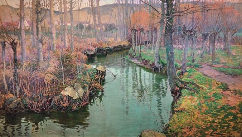 Václav Radimský: Potok v Ginerny v Normandii, před 1899