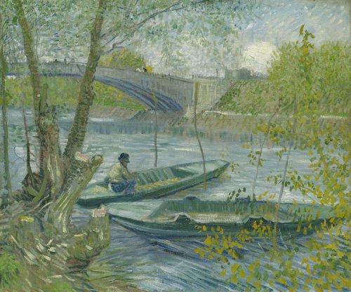 Angler und Boote an der Pont de Clichy, 1887 (The Art Institute of Chicago)