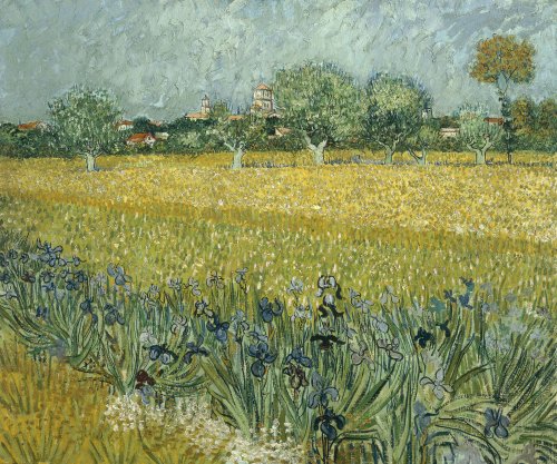 Blick auf Arles mit Iris im Vordergrund, Mai 1888 (Van Gogh Museum Amsterdam)