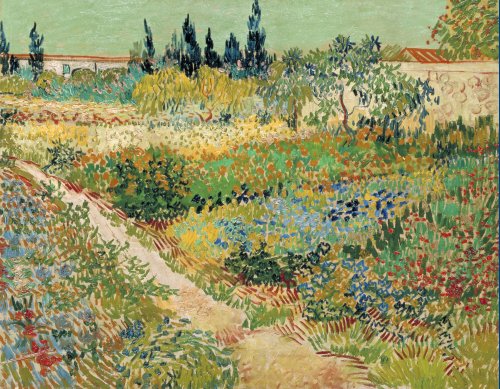 Bluehender Garten mit Pfad, Juni 1888 (Gemeentemuseum Den Haag)