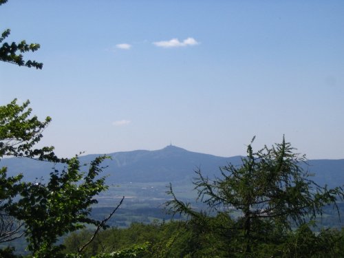 pohled na Ještěd ze Špičáku